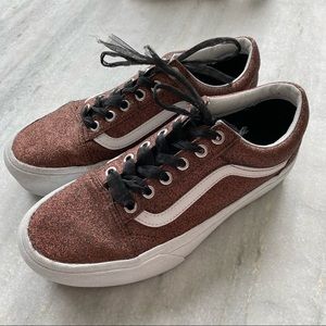 Vans Old Skool Platform — glitter bronze